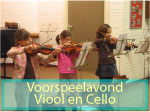 voorspeelavond viool en cello